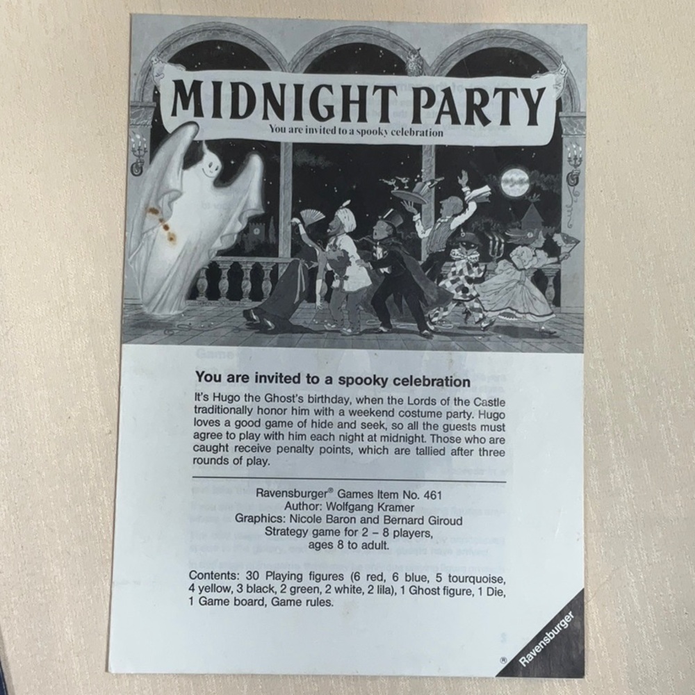 1989 Midnight Party Game by Ravensburger - Picture 7 of 16